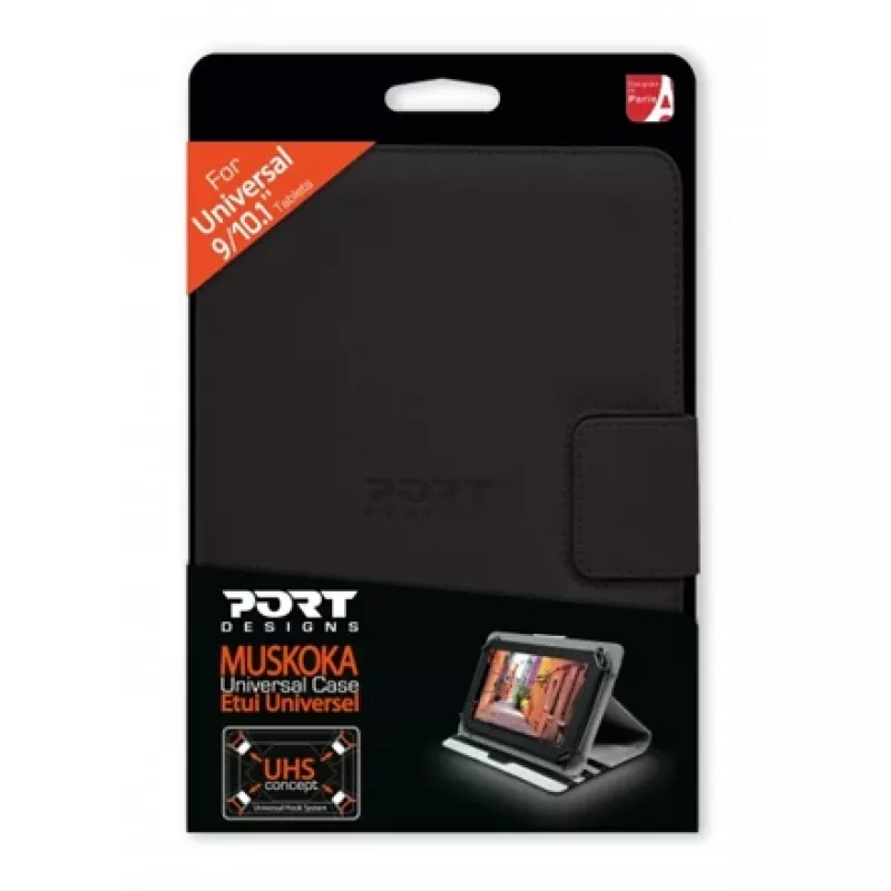 Port Designs MUSKOKA Universal 25,6 cm (10,1) Flip-Case Schwarz