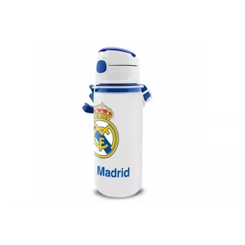 Kinder-Aluminium-Sportflasche mit Trinkaufsatz KIDS 600 ml – Real Madrid Design