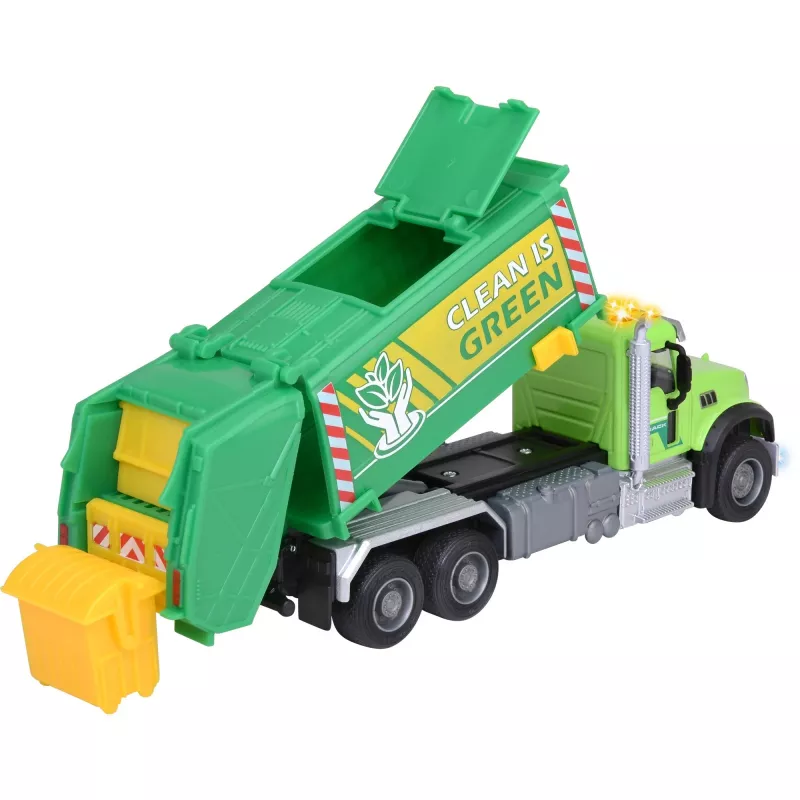 Spielzeugauto Majorette Mack Granite Müllwagen Modell 213743007, Druckguss-Modellauto