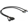 DeLOCK USB-Kabel 0,45m 2 x USB 3.0 A USB 2.0-Pfostenstecker