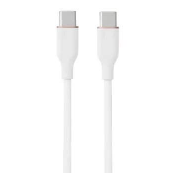 Silicone-Kabel USB Typ-C auf Typ-C, 100 W (Weiß, 1 m)