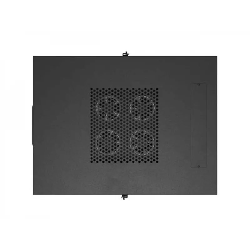 Netzwerkschrank LANBERG 19 Zoll 24HE 600x800 mm schwarz mit Glastür und LCD-Ausschnitt (flach Pack) v2