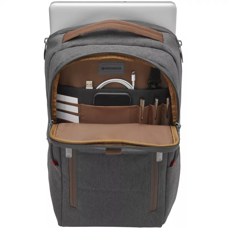 WENGER City Upgrade 40,64cm 16Zoll Laptop-Rucksack mit Umhängetasche Grau