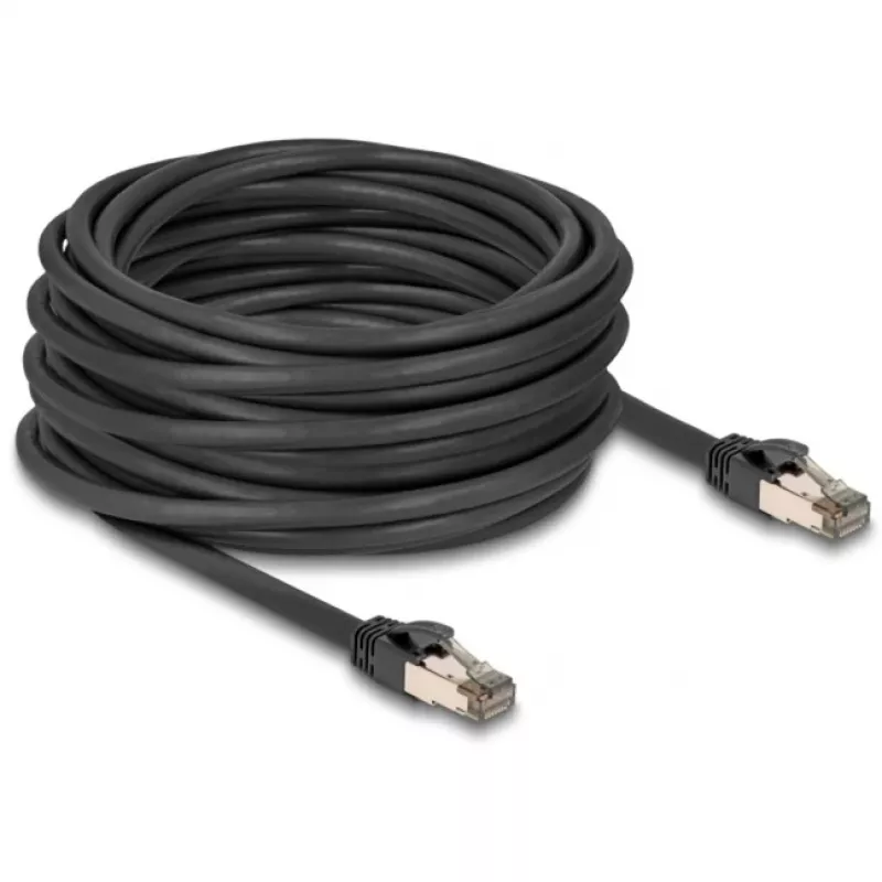 Netzwerkkabel DELOCK 80245 Cat6a U/FTP (STP) 15 m RJ-45 auf RJ-45 Schwarz