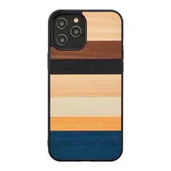 Schutzhülle Man and Wood für iPhone 12 Pro Max, schwarz