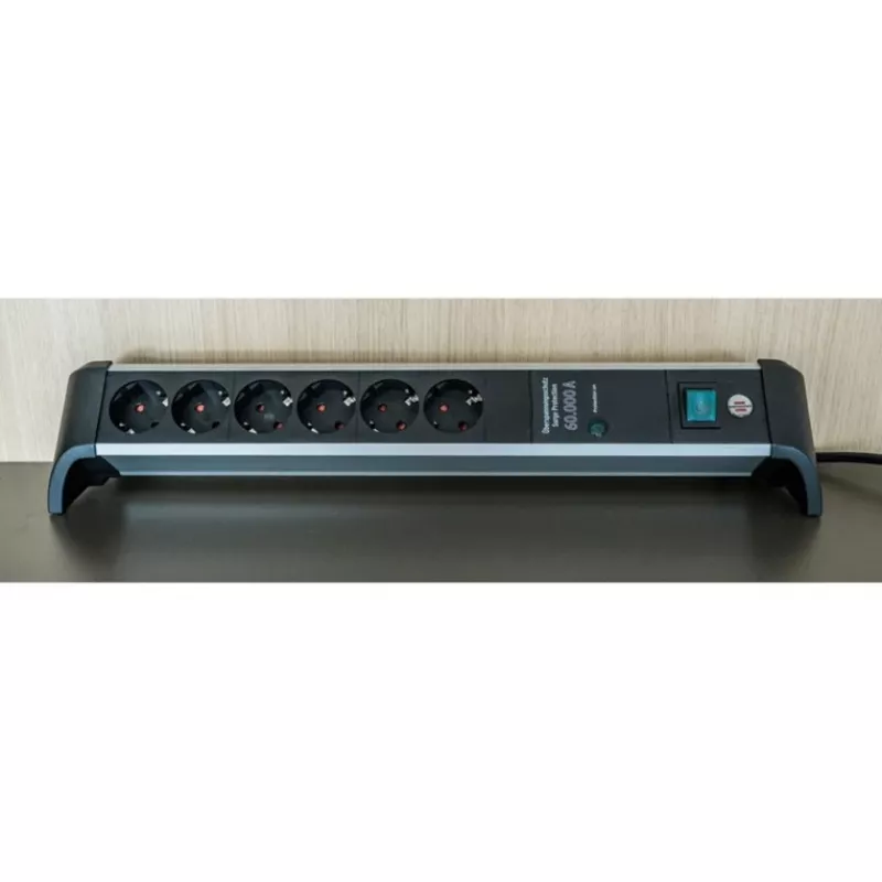 Power Extension Brennenstuhl 1391020600 3m 6 AC Outlets Indoor Schwarz Silver