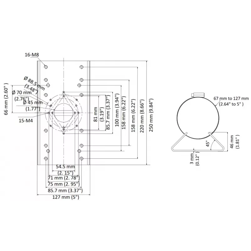 Hikvision DS-1275ZJ-SUS Sicherheitskamera-Zubehör Leuchte