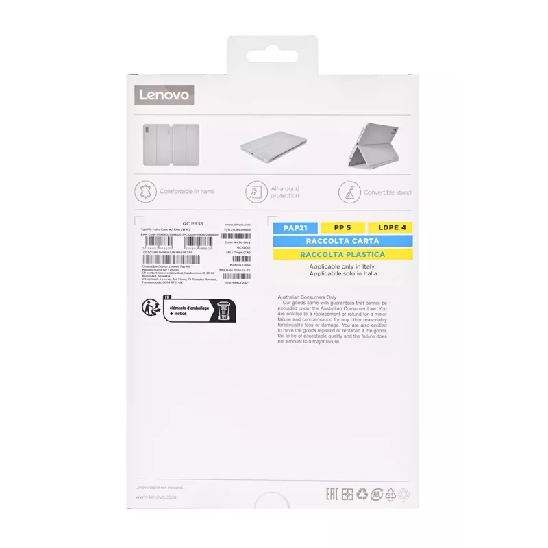 Lenovo ZG38C04869 Tablet-Hülle 22,9 cm (9 Zoll) Folio Grau