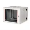 ROLINE 19-Zoll-Wandgehäuse Pro 7HE, 600x600 BxT, zweiteilige Schwenkausführung, grau, IP20, 50 kg Tragfähigkeit