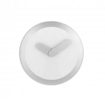 NeXtime klok 2615zi Focus, Ø25 cm, Wanduhr, Weiß/ Silber