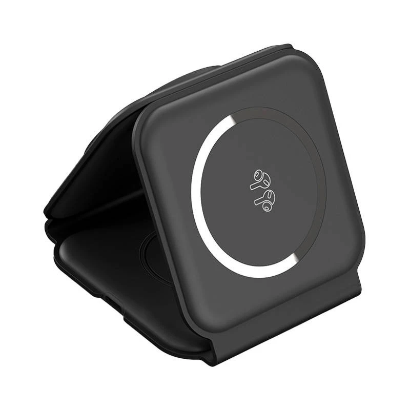 Choetech T588-F 3in1 Magnetisches Wireless-Ladegerät 15W (schwarz)