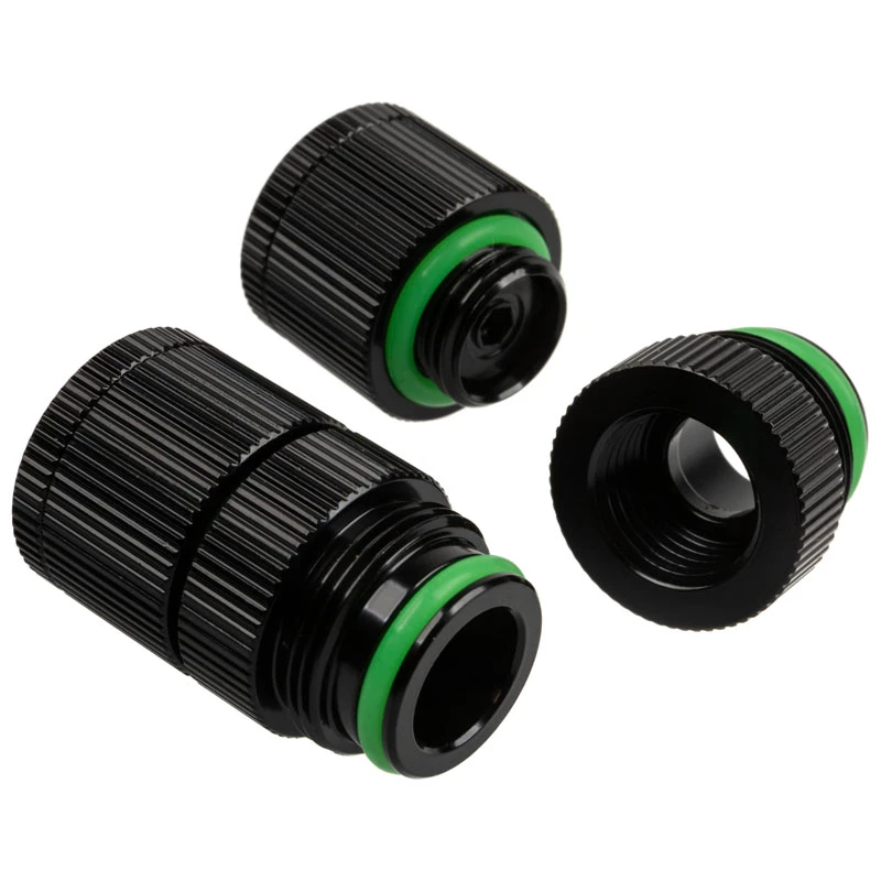 BitsPower G1/4 Zoll Außengewinde-Wasserauslass Touchaqua – 2er-Pack, schwarz