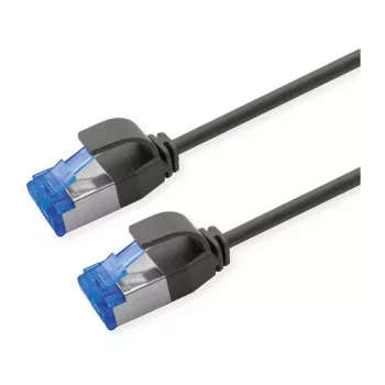 ROLINE Patchkabel Cat.6A (Klasse EA) S/FTP (PiMF), LSOH, PoE, schwarz, 1,5 m