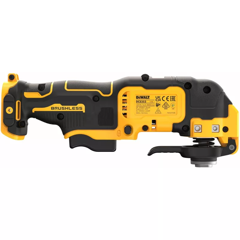 Oszillierendes Multifunktionswerkzeug DeWalt DCS353NT-XJ, bürstenlos, kabellos, 12 W, 840 g, Schwarz/Gelb