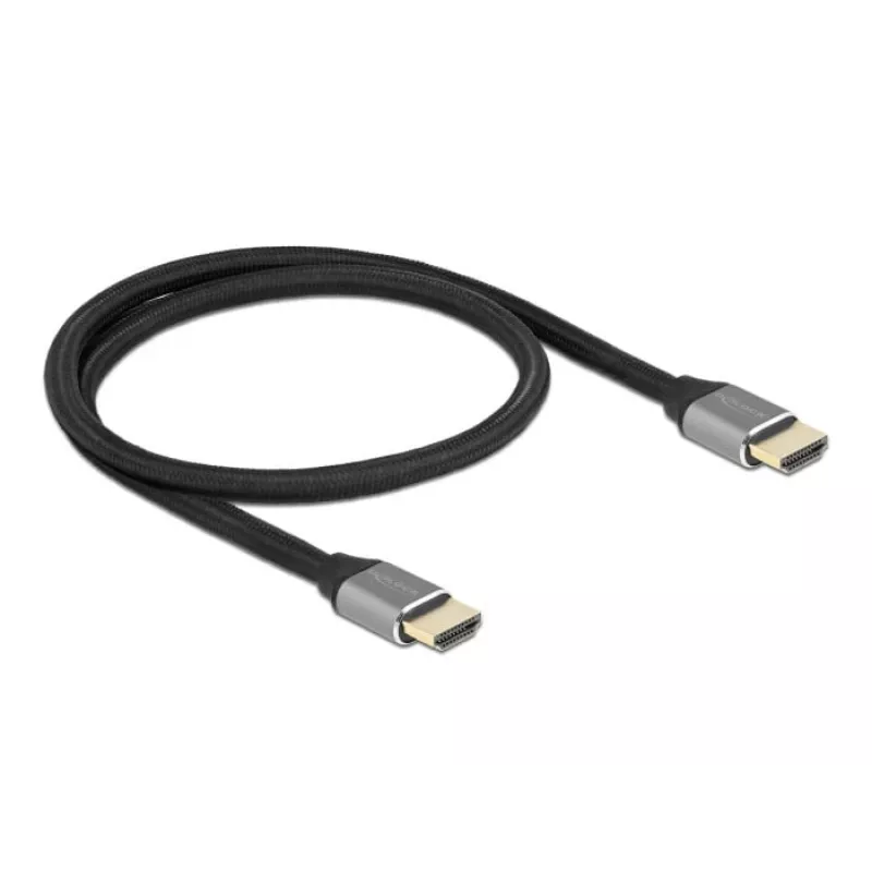 Delock - Ultra High Speed HDMI-Kabel - HDMI männlich bis HDMI männlich - 50cm - Dreifachisolierung - Grau - hauchvergoldete Kontakte, unterstützt 8K 6