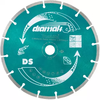 Makita Diamak - Diamant-Trennscheibe - für Beton, Marmor, Schiefer, weichen Ziegel, Zementziegel