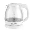 Elektro-Wasserkocher Maestro MR-055 Weiß — 1 L, 1100 W, Glasgehäuse, Hintergrundbeleuchtung, Wasserstandsanzeige
