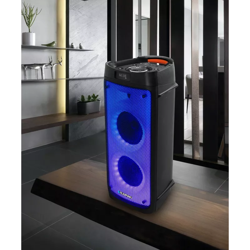 System Audio PLL FM USB/SD/BT 2xKaraoke FULL LED PartyBox