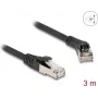 Netzwerkkabel DeLOCK RJ45 Cat.8.1 S/FTP 45° abgewinkelt 3m schwarz