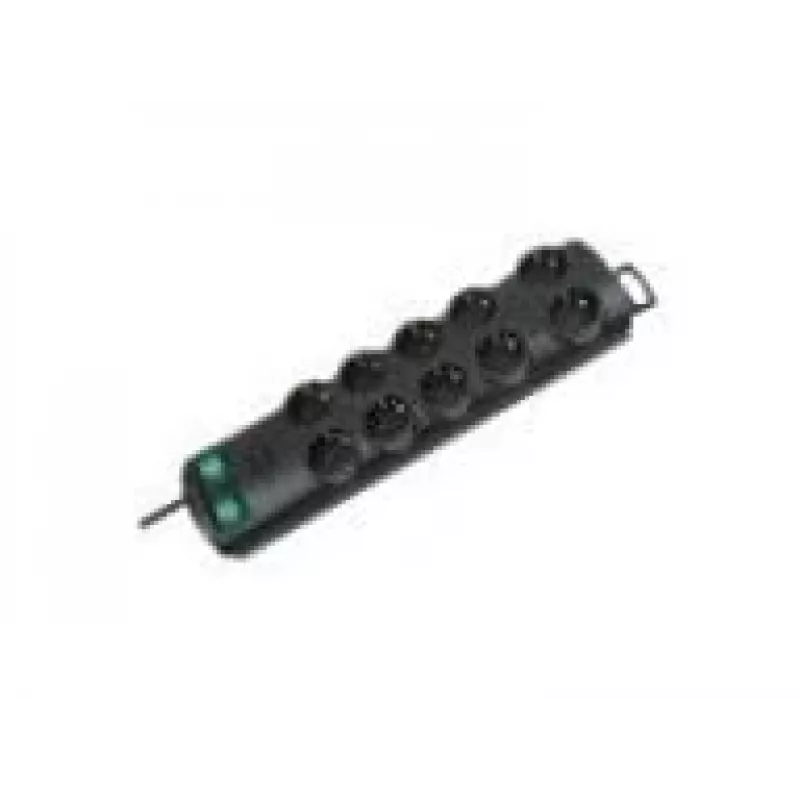 Brennenstuhl Primera-Line 10-fach schwarz 2m Steckdosenleiste 1153300120, schwarz, H05VV-F 3G1,5 Zuleitung 2,0 m