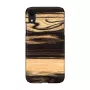 Handyhülle man and wood für iPhone XR — weiß Ebenholz schwarze Holzrückseite, schützende Schale