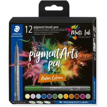 Brush Pen Staedtler Pigment Arts Nature Colors 12 Stück
