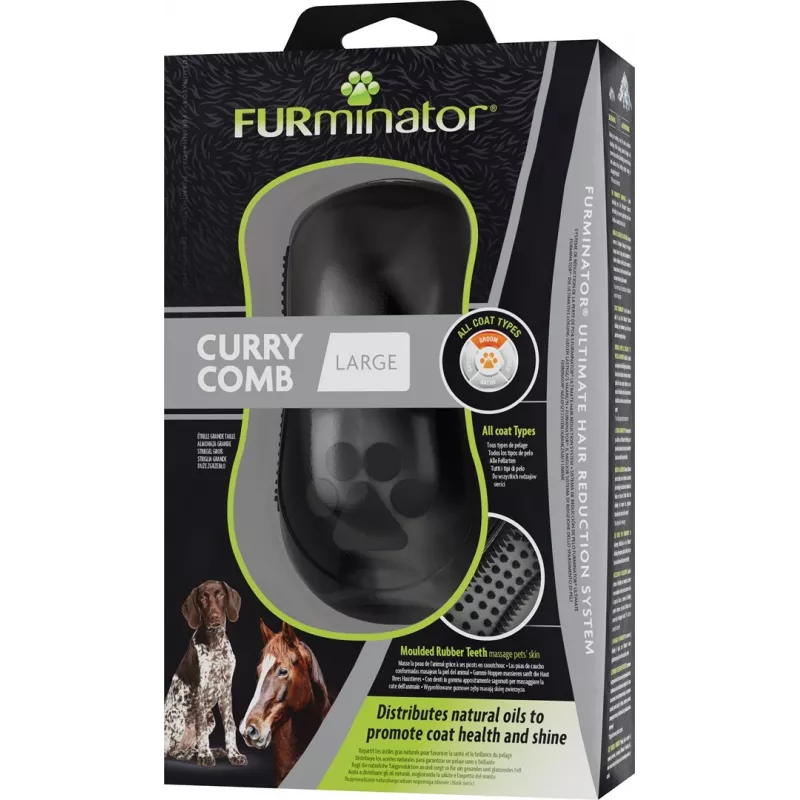 FURminator - Gummibürste für Hunde und Pferde - L