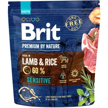 BRIT Premium by Nature Sensitive Lamb & Rice Trockenfutter für Hunde 1 kg