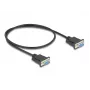 DeLOCK 86822 Serielles Kabel Schwarz 0,5 m DB-9