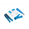 LANBERG Kabelschloss-Crimpwerkzeug-Set NT-0302 — RJ-45-Crimper, Kunststoffgriffe, Tragetasche, Ein-/Ausschalter, mehrfarbig