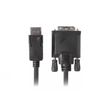 Videokabeladapter LANBERG DisplayPort auf DVI-D CA-DPDV-10CU-0018-BK, 1,8 m, schwarz