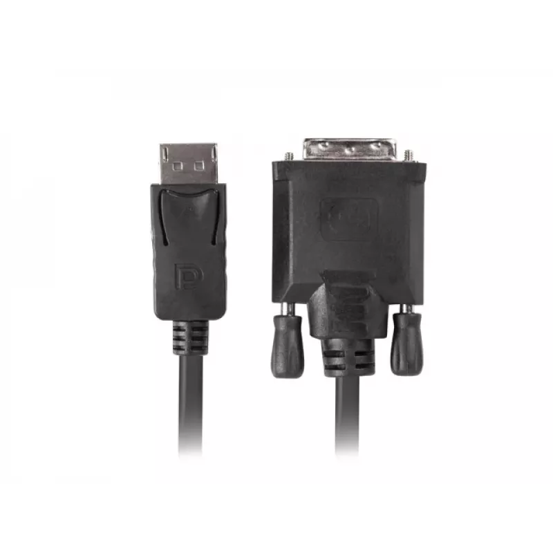 Videokabeladapter LANBERG DisplayPort auf DVI-D CA-DPDV-10CU-0018-BK, 1,8 m, schwarz