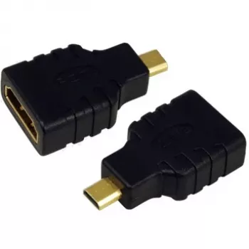 HDMI-Gender-Changer HDMI D auf HDMI A LogiLink AH0010 Schwarz