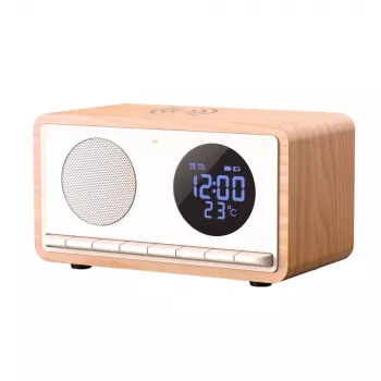 MANTA RDI912W Rimini Radiowecker, Bluetooth und kabelloses Laden, weiß