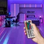LED-Lichtleiste Vention PAEWH 2 m, USB-betrieben 5 V, RGB mit IR-Fernbedienung, doppelseitige Klebebandmontage