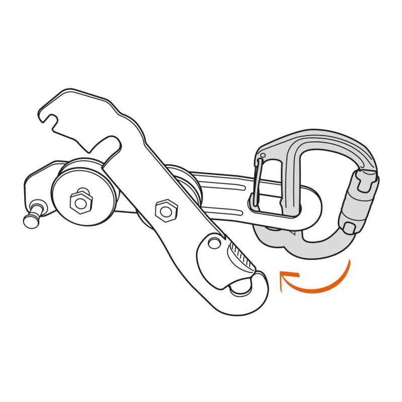 Verschlusskarabiner Petzl M042AA00 D-förmig Aluminium Grau 75 g