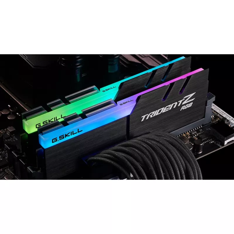 DIMM 32 GB DDR4-3600 (2x 16 GB) Dual-Kit, Arbeitsspeicher schwarz, F4-3600C16D-32GTZRC, Trident Z RGB, INTEL XMP