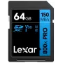 SDXC-Flash-Speicher Lexar 64 GB UHS-I 800xPRO — Klasse 10, U3, V30, 150 MB/s