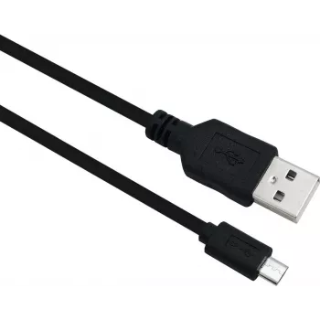 Kabel helos USB 2.0 A-Stecker auf Micro-B-Stecker 1,0 m Schwarz