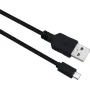 Kabel helos USB 2.0 A-Stecker auf Micro-B-Stecker 1,0 m Schwarz