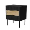 Cama INSERTO Nachtschrank, 2 Stk., 50x40x61.5 cm, schwarz + LED