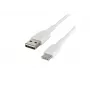 Kabel PVC USB-C auf USB-A 15 cm Weiß