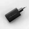 Qoltec 50766 Ladegerät für mobile Geräte Laptop, tragbare Spielkonsole, Powerbank, Smartphone, Smartwatch, Tablet Schwarz AC Schnellladen Innenbereich