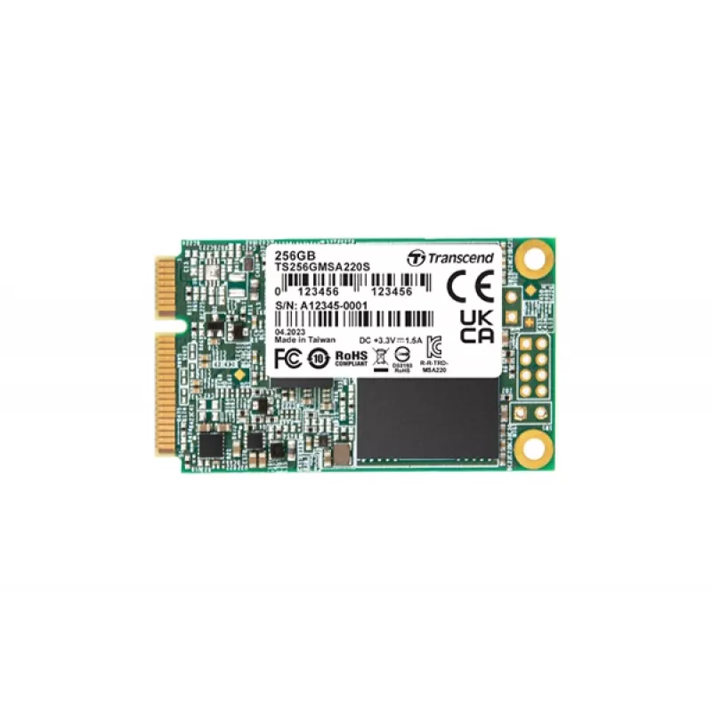 Transcend SSD 256 GB Transcend MSA220S mSATA 3D NAND, SATA3 – Solid State Disk – mSATA
