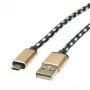 ROLINE 11.02.8820 USB-Kabel 1,8 m USB 2.0 USB-C Micro-USB B Schwarz - Gold (11.02.8820)