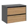 Geschlossener Schuhschrank Top E-Shop MODO ANT/ART — Anthrazit und Eiche, Spanplatte