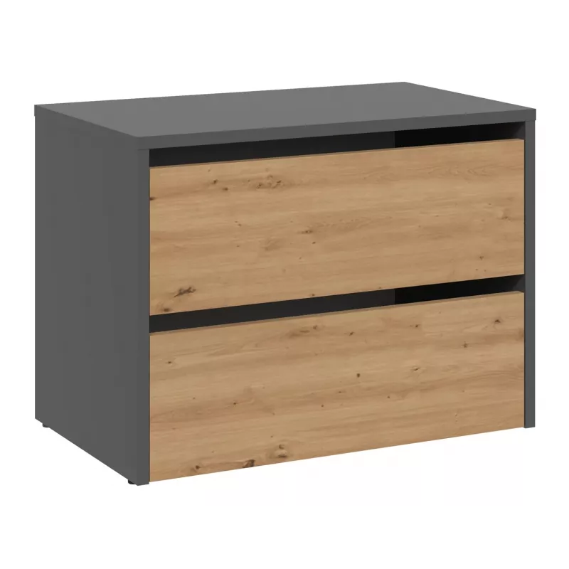 Geschlossener Schuhschrank Top E-Shop MODO ANT/ART — Anthrazit und Eiche, Spanplatte