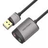 Vention USB Externe Soundkarte 0,15M Grau Metall Typ