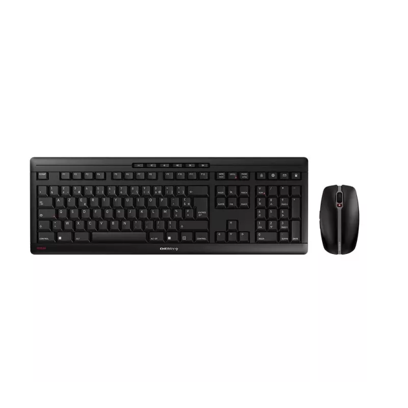 CHERRY Stream Desktop Tastatur Maus enthalten Büro RF Wireless AZERTY Französisch Schwarz