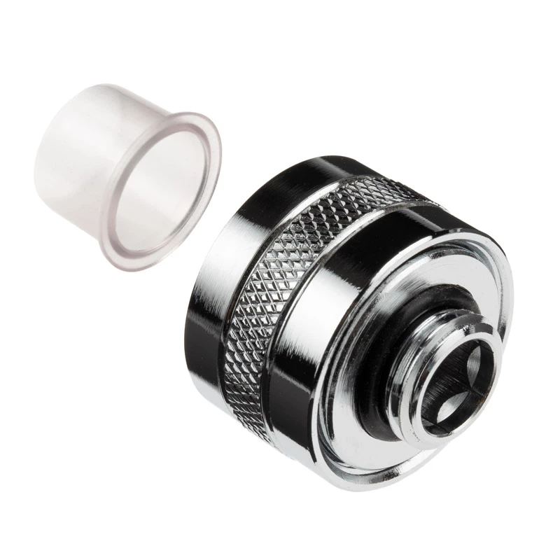 Alphacool Eiszapfen Pro Connector 16mm Hardtube Fitting G1/4, 6er-Pack - chrom
